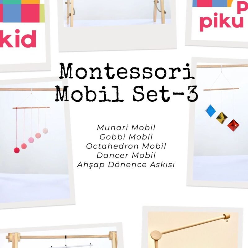 Montessori Mobil Set - 3 (5 parçalı montessori eğitim seti)